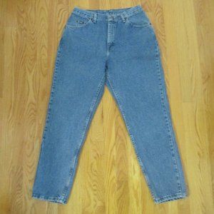 LEE 1889  WOMEN'S SZ 12 SHORT JEANS MED BLUE STONE WASHED RELAXED HIGH WAIST MOM